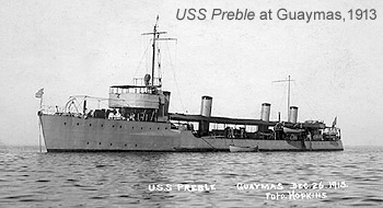 USS Preble at anchor off Guaymas, 1913