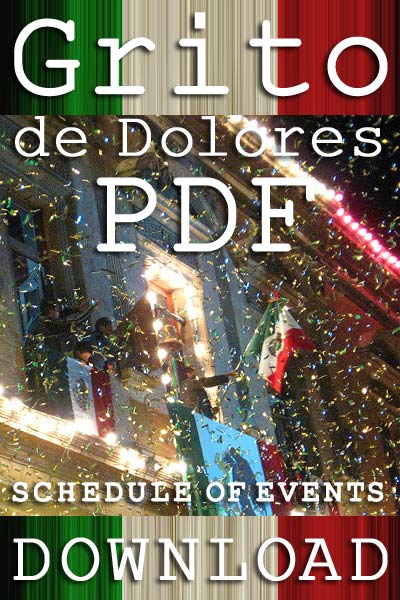 Download a free Grito Mazatlan 2020 schedule of events and map to Plaza del la Republica!