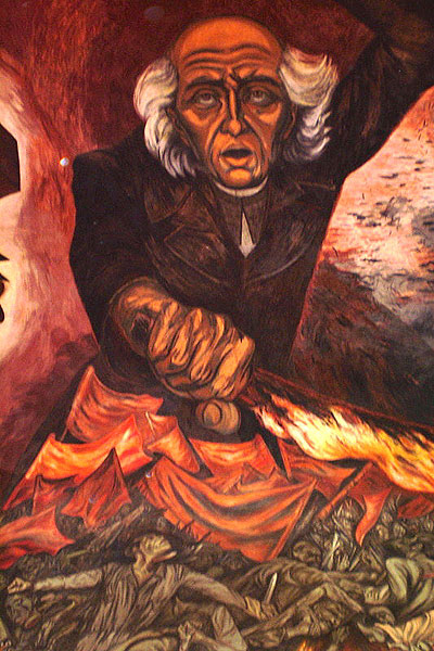 Father Miguel Hidalgo painting by Orozco