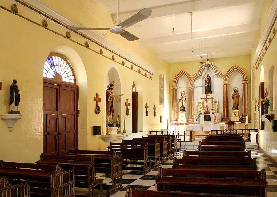 Interior of the church in La Noria Sinaloa Mexico