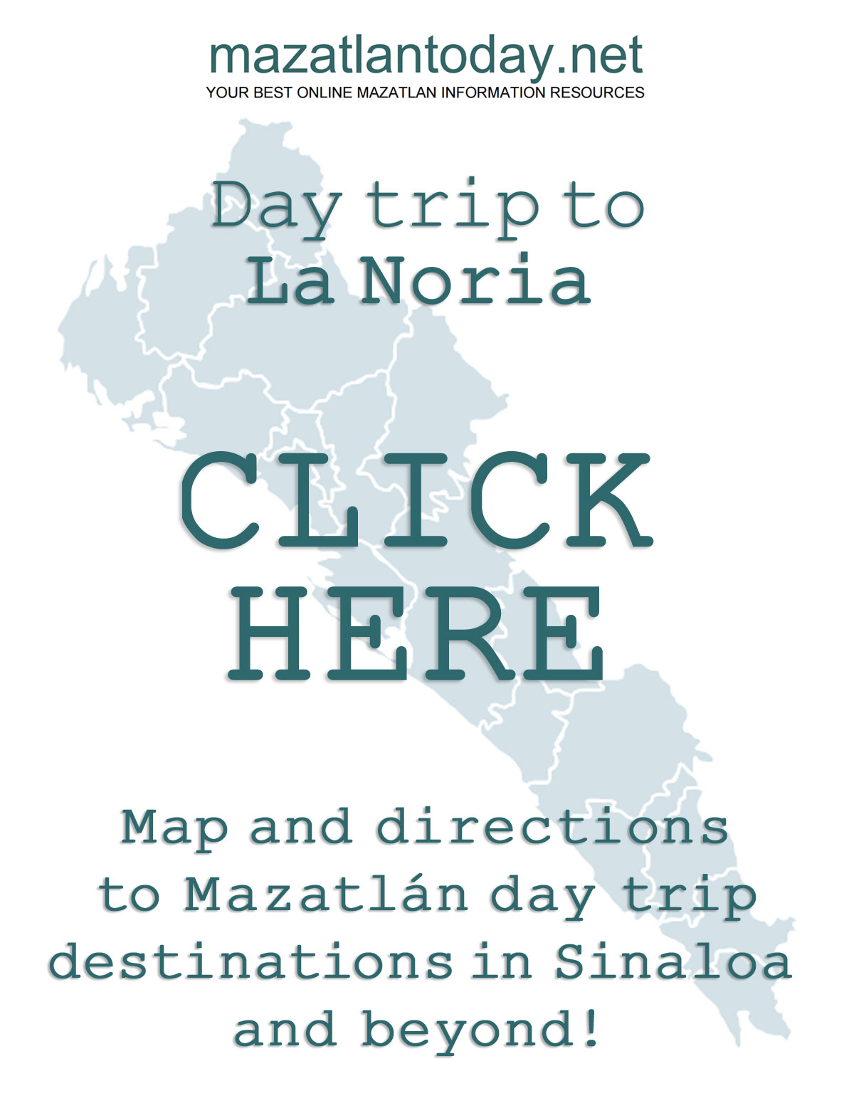 Download free Mazatlan - La Noria day trip map and directions
