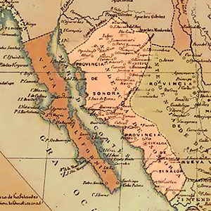 Map of Sonora y Sinaloa circa 1750's