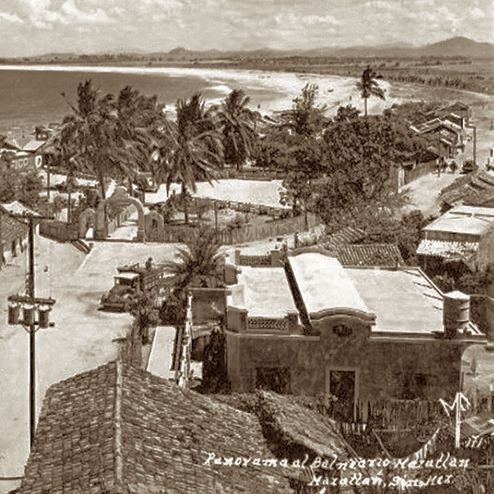 Mazatlan beach in the 1940s