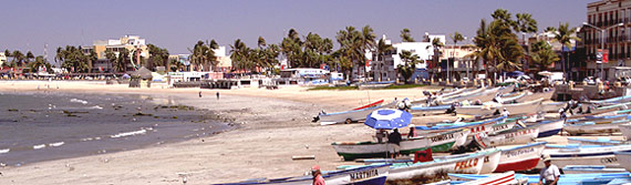 Playa los Pinos beach in Mazatlan Mexico