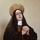 Praying Mary religeous sculpture in Rosario Sinaloa Mexico