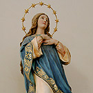 Mary with halo religeous sculpture in Rosario Sinaloa Mexico