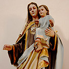 Mary and Jesus religeous sculpture in Rosario Sinaloa Mexico